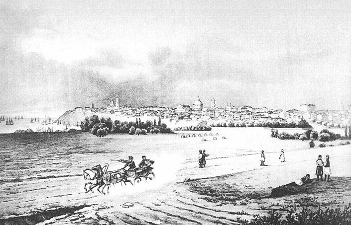 Вид Таганрога. Гравюра 1870-х годов